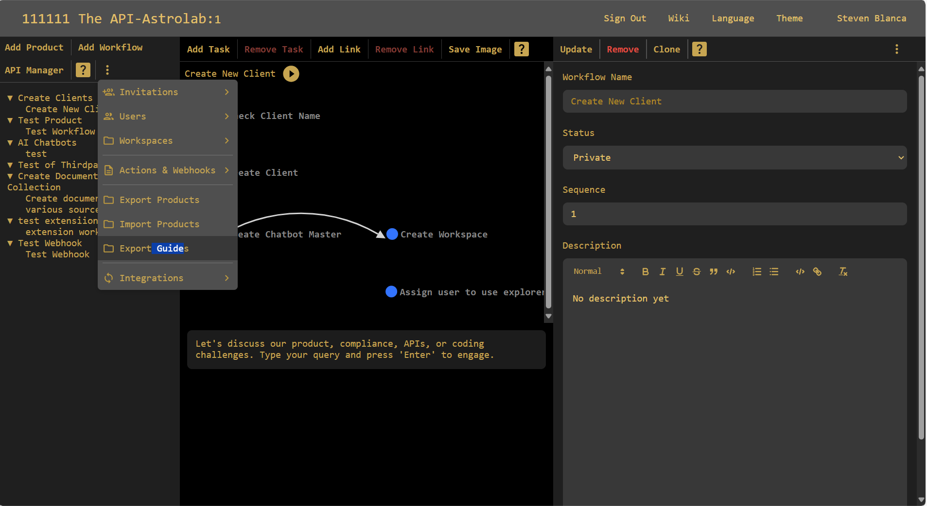 Export Guides Menu Option