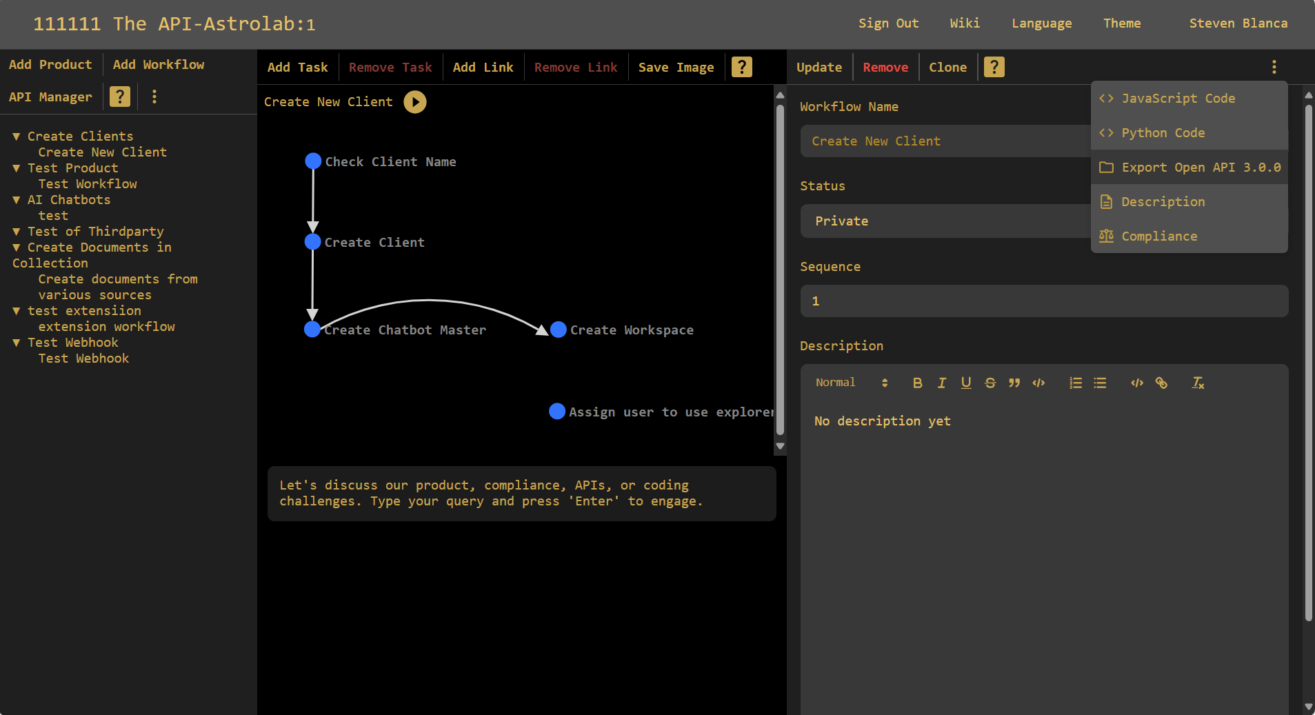 Export Workflow APIs as OpenAPI definitions